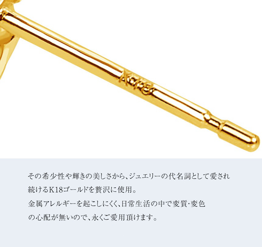 ピアス 両耳 プティ ピアス オープンハート 選べる 12誕生石 K18