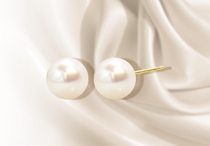 ピアス レディース あこや本真珠 花珠 8.5mm UP 両耳 2珠 パール