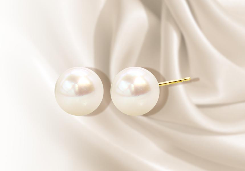 ピアス レディース あこや本真珠 花珠 8mm UP 両耳 2珠 パール