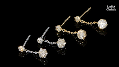 ピアス 両耳 揺れる ダイヤモンド 計 0.5ct pt900 プラチナ le71