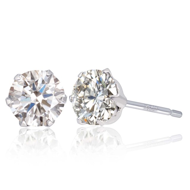 ダイヤモンド ピアス 計1.0ct(片耳0.5ct)一粒 スタッド
