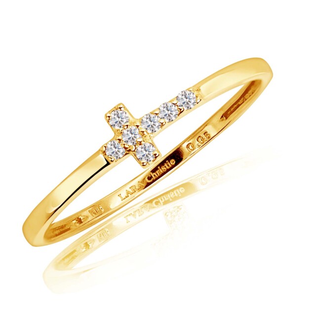 リング 指輪 ダイヤモンド プラチナ ゴールド パヴェ クロス