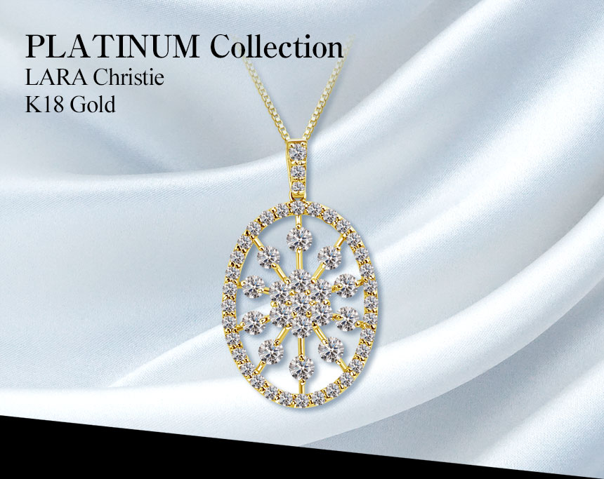 オーバル デザイン ダイヤモンド ネックレス 1.0ct SIクラス相当