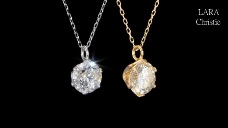 ネックレス ソリティアダイヤモンド 0.5ct 1粒 K18 ゴールド 18