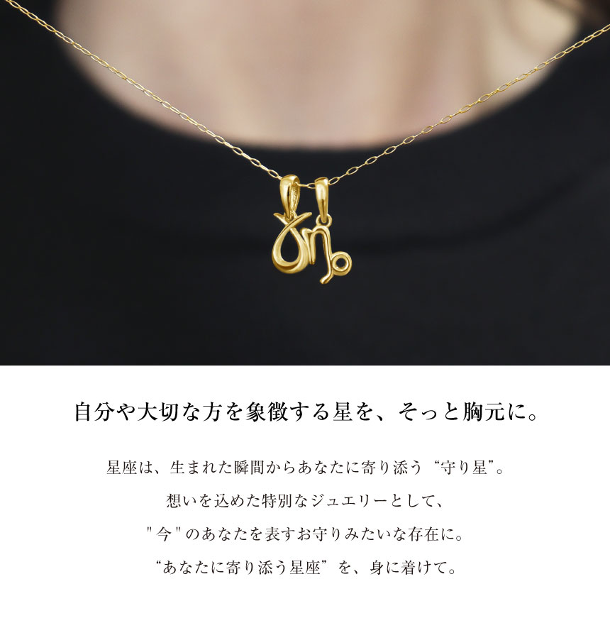 ペンダントトップ 星座 レディース メンズ K18 18金 イエローゴールド