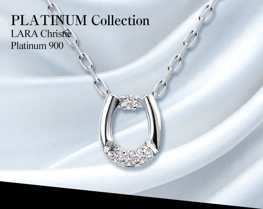 ネックレス ダイヤモンド 0.03ct ホースシュー 馬蹄 pt900