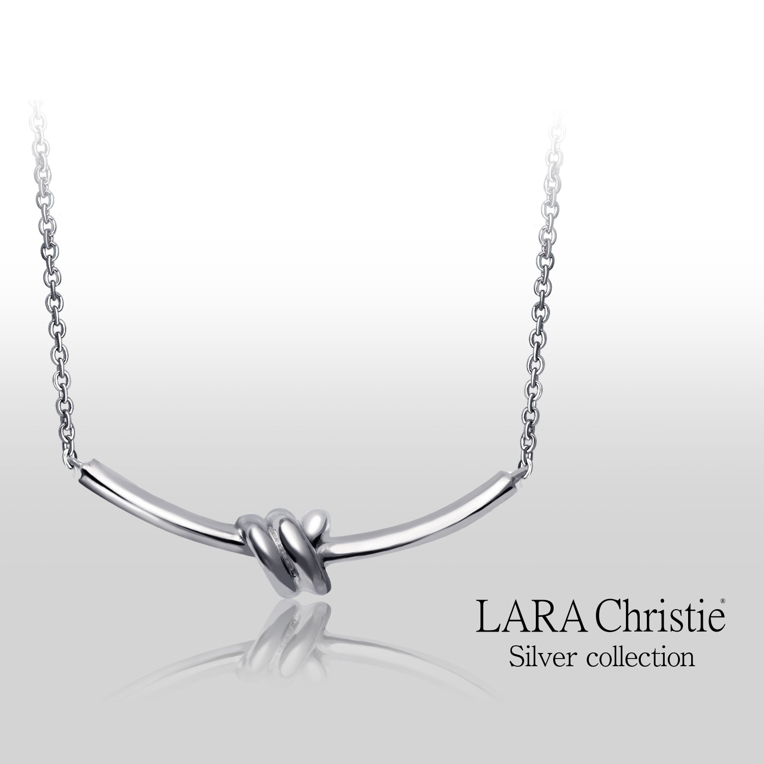 ネックレス レディース 結び目 デザイン シルバー925 [ BLACK Label ]