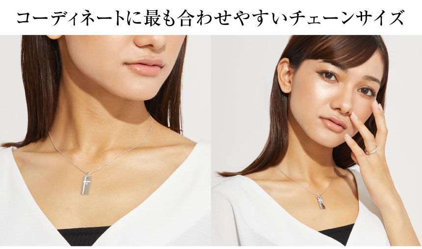 ネックレス レディース シルバー925 sv925 銀 ノーブル クロス